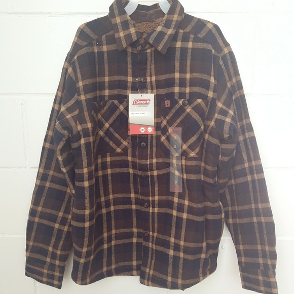 Coleman Other - Coleman Men's Sherpa Lined Flannel Shirt Jacket